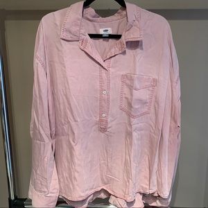 Old Navy Tencel 1/2 Button Down Top - Size XXL
